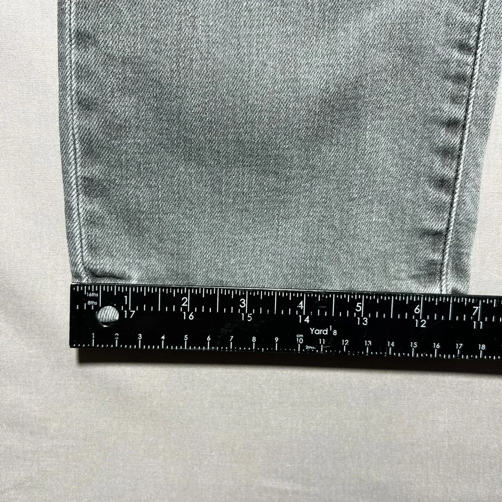 ISAIA Napoli Mens Gray Stretch Denim Mid Rise 5 Pocket Slim Straight Fit Jean 50